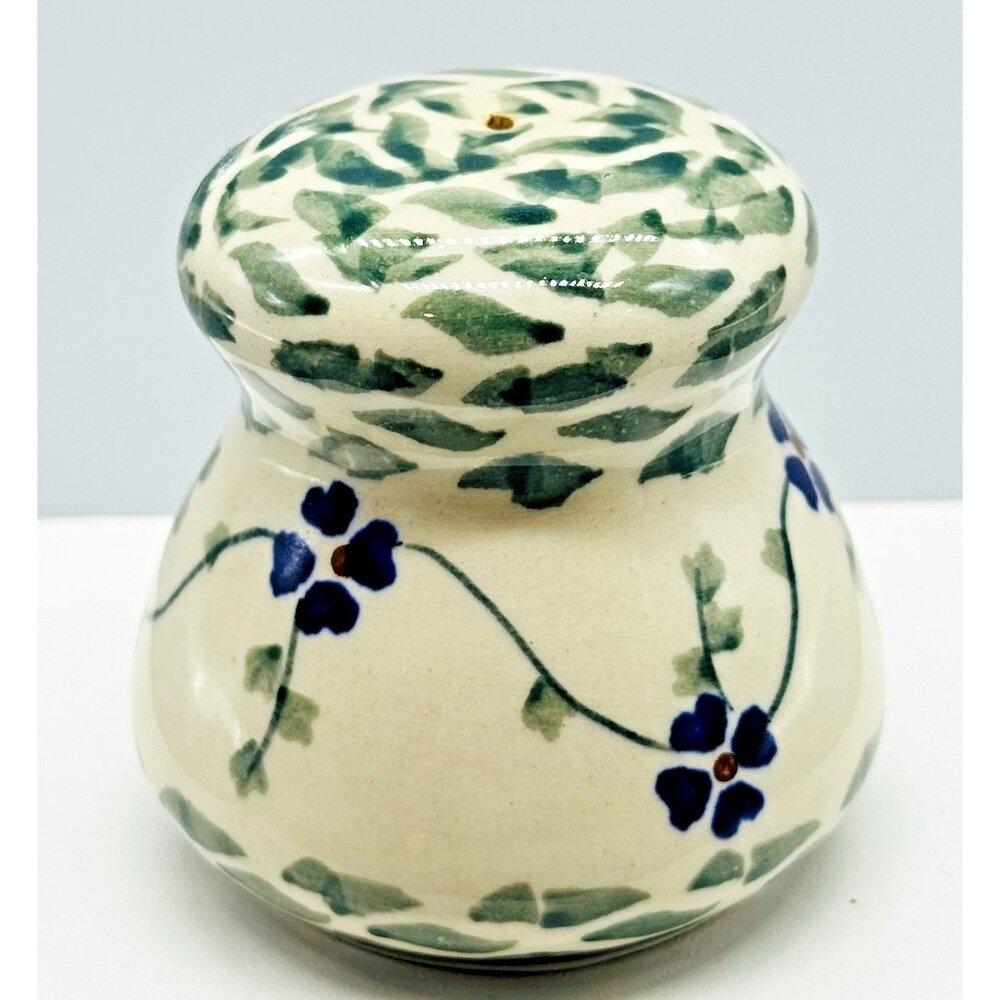 Polish Pottery Boleslawiec Salt or Pepper Shaker Replacement Blue Flowers READ - Picture 2 of 6